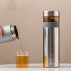 Tea InfuserBottle 520ml Titanium Leakage Proof Thermos Water Bottle Travel Water Separation Tea Bottle Mug Cup for Office Travel