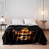 Silhouette of Wizard Hat with Magical Scene Flannel blanket for bedroom, living room, sofa, and nap sofas