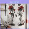 Rose Romantic Halloween Skull Wall Decal For Bedroom And Home Decoration Office