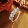 925 Silver-plated Shiny White Zircon Women's Ring High Quality Party Engagement Wedding Jewelry Gift