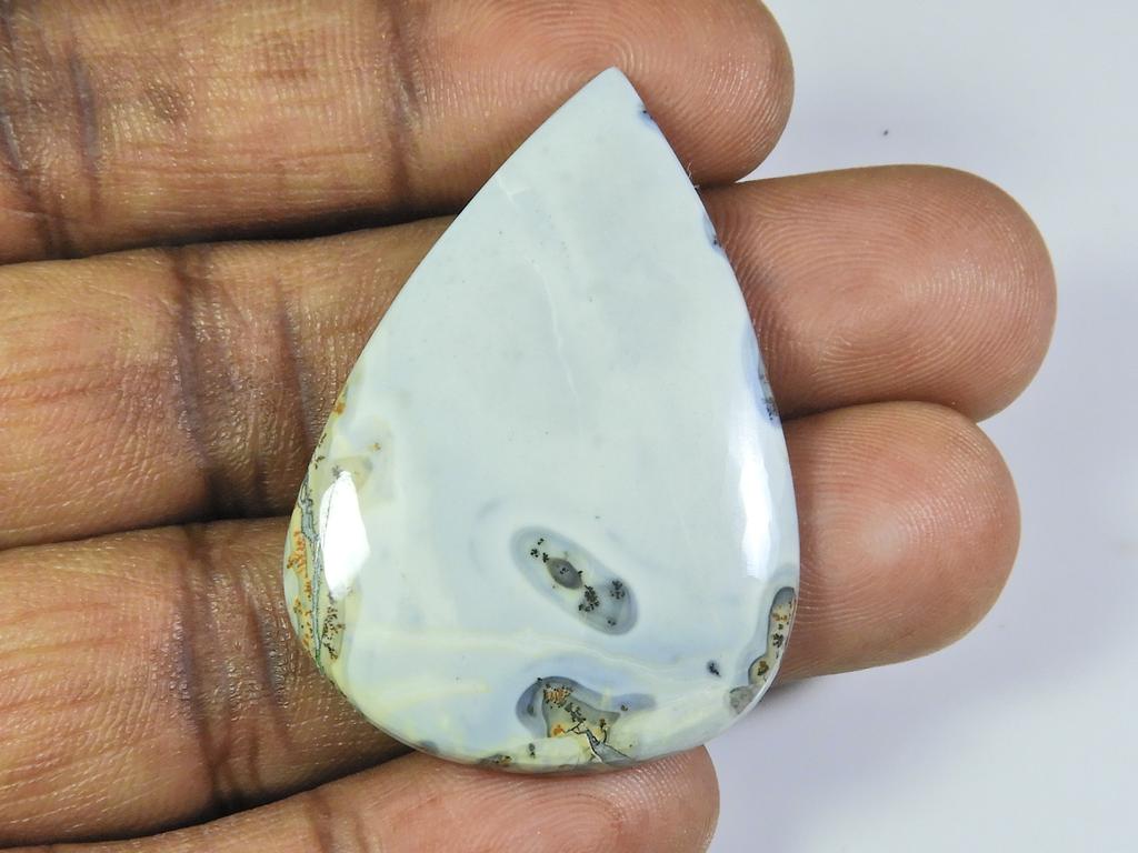 AA++ 50Cts. Natural Maligano Jasper Pear Cabochon Loose Gemstone 30X43X04MM ET-154