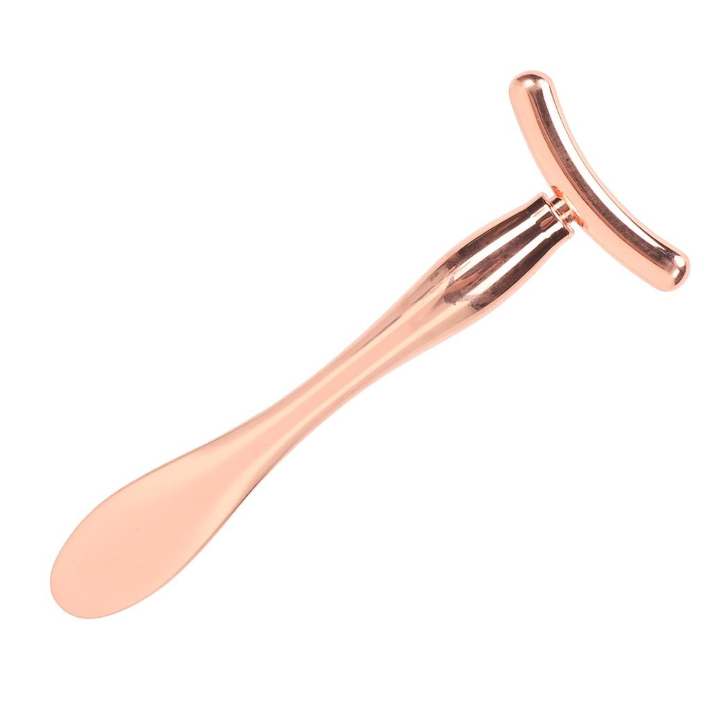 Eye Cream Applicator Rose Gold T Shape Scoop Dual Head Promote Absorption Reduce Edema Eye Cream Massage Wand Stick