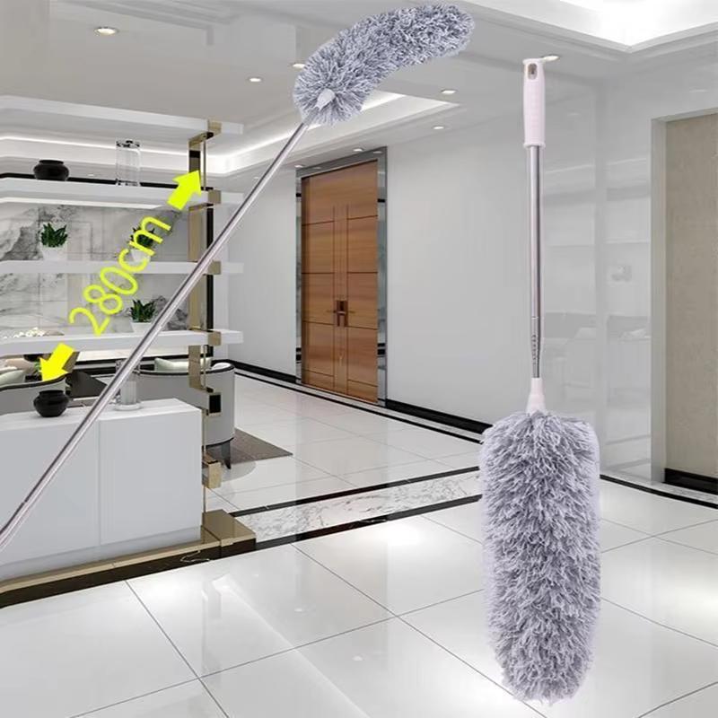2.8-Meter Retractable long-Handled Fiber Duster For Household Cleaning And Dust Removal Electrostatic Dust Removal Set