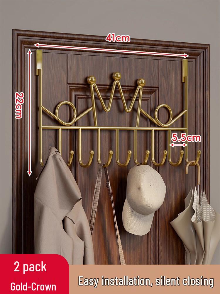 Door-Mounted Hook & Storage Rack for Clothes, Coats, and More