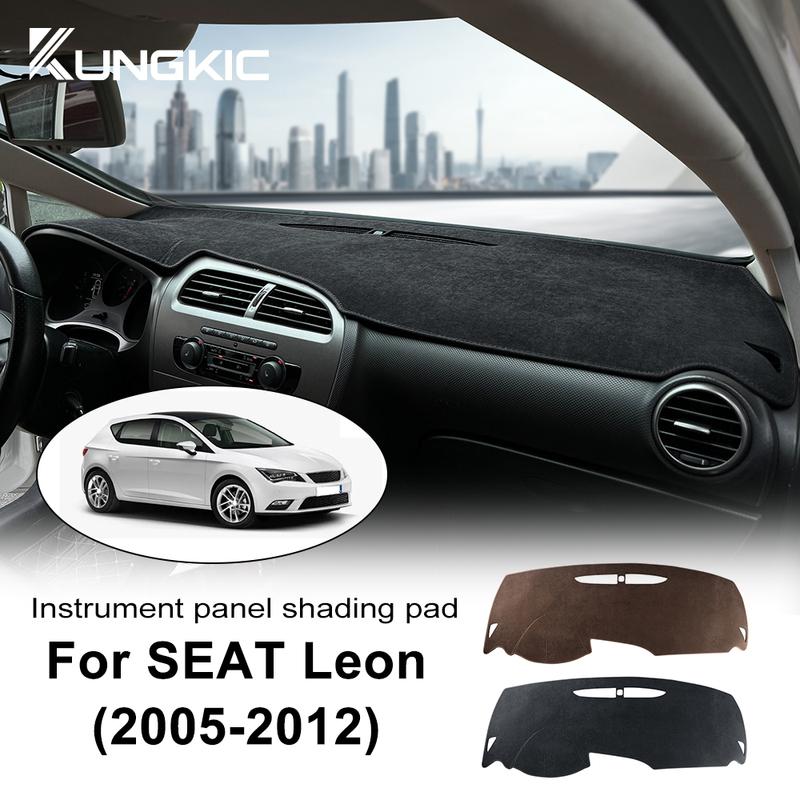 Flanell Armaturenbrettauflage für Seat Leon 2 MK2 2005 2006 2007 2008 2009 2010 2011 2012 Auto Sommer Sonnenschutz Armaturenbrett Matte Teppich Pad