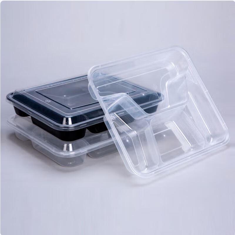 Han Sheng 4-Compartment Disposable Lunch Boxes with Lids