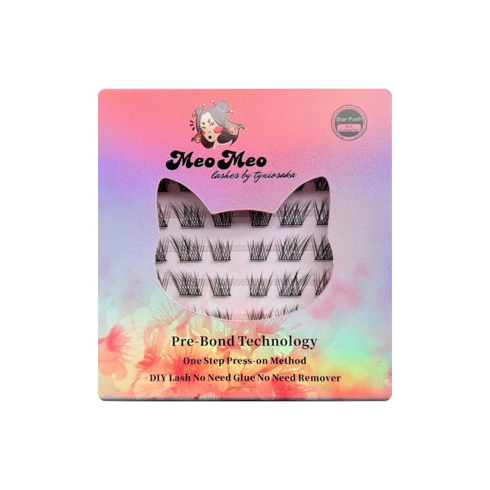 

Meomeo False Eyelashes Fox Natural Beauty Longer Outer Corner Glue Included