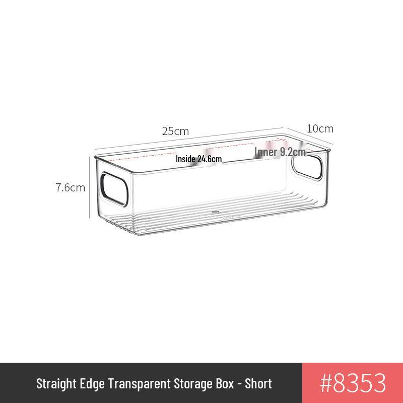 Extra Long 40cm Transparent Narrow Storage Box, 15cm Wide, Waterproof Drawer Organizer