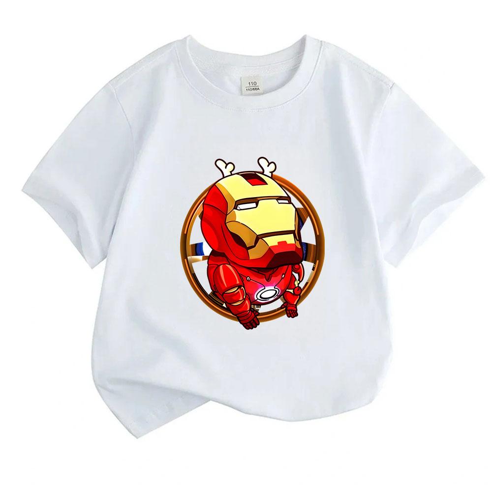 Kids Boys Girls 100% Cotton Crew Neck Short Sleeve T-Shirt,