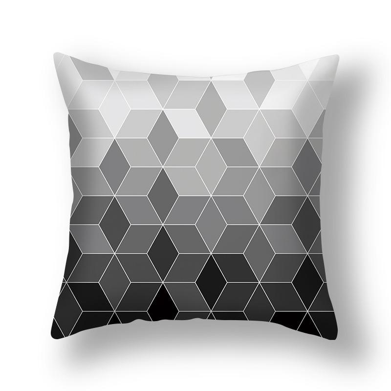 Simple Style Geometric Linen Pillow Case Home Sofa Decoration Bedside Lumbar Pillow Cushion
