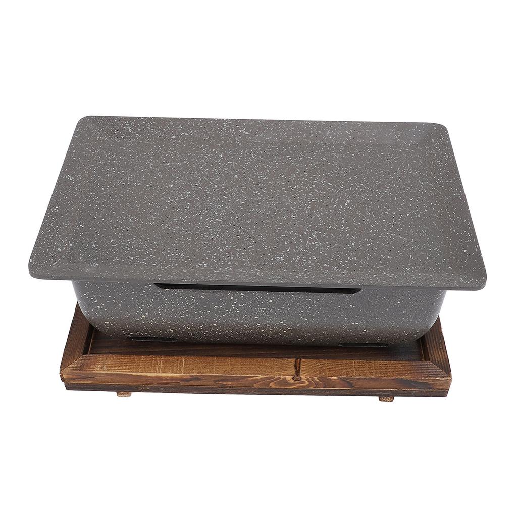 BBQ Cooking Stove Heat Resistant Wooden Insulation Support Hollow Air Intake Table Top Barbecue