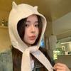 Lovely Devil Ear Knit Hat With Neck Wrap Breathable Pullover Hat For Women Daily Outfit and Outdoor Cycling Walking