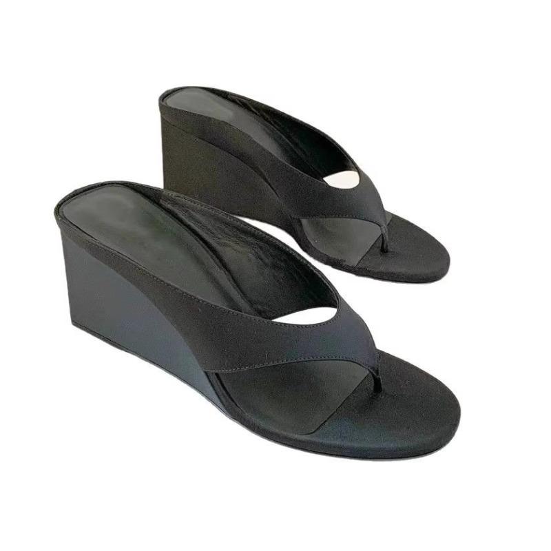 Sommer Neue Spitz Damen Dicke Sohle Keilabsatz Pantoletten Modische und Bequeme Lässige Damen Sandalen Zapatos Mujer