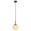 Lampa Wisząca Minimalistyczna Szklana Biała Kula Czarna 1Xe14 10W Dorado Light Prestige