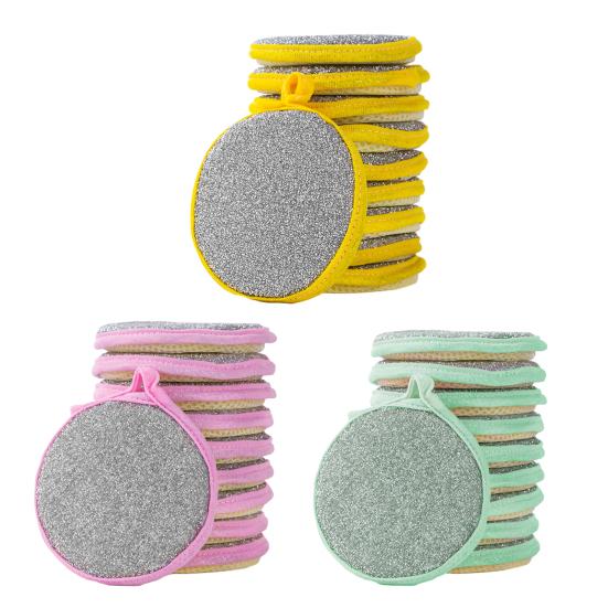 5/10/20Pcs Dishwashing Sponge Good Absorption Performance No Scratches Double-Sided Design Food Residue Cleaner
