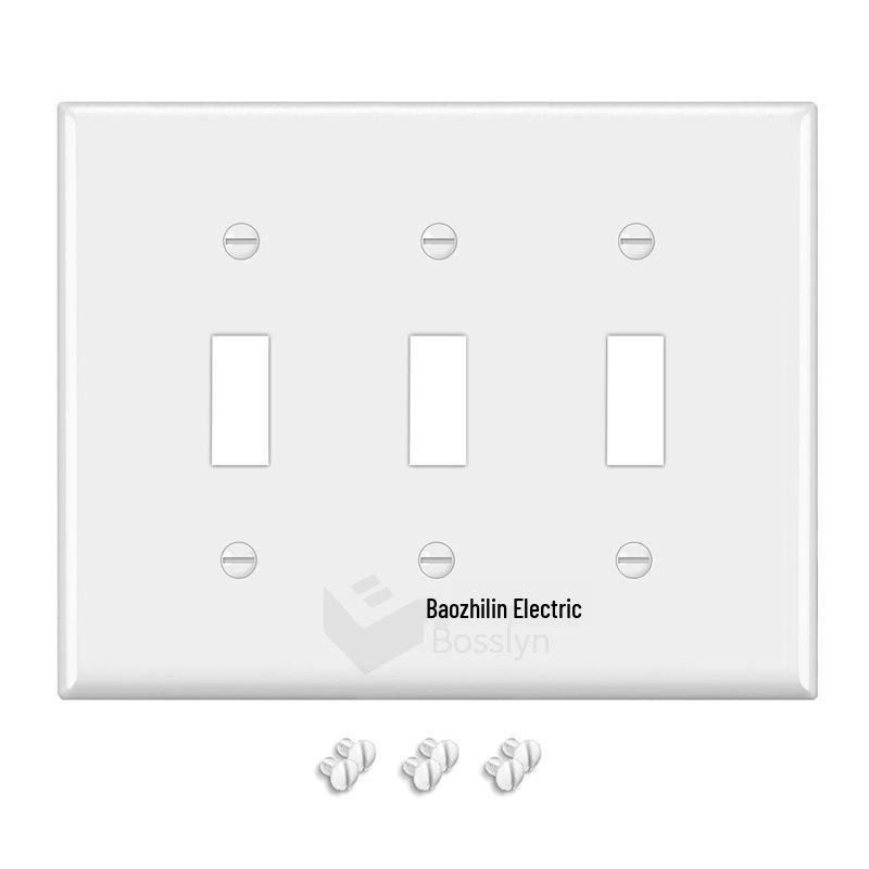 US Standard Wall Switch Plates - PC Material: One-Gang, Two-Gang, Three-Gang, Four-Gang Covers