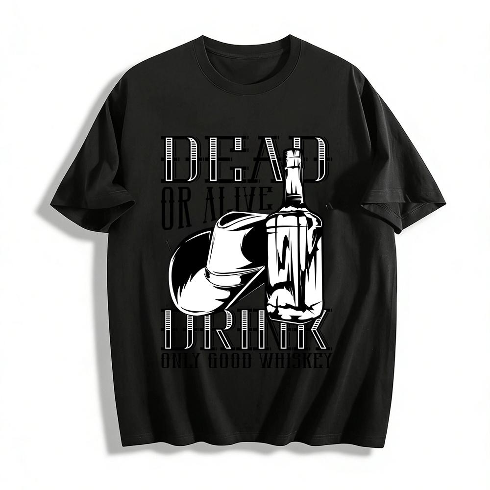 

Футболка в стиле вестерн Dead Or Alive Только хороший виски Винтажный топ Хлопковая футболка XXS