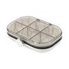 1Pc Compartment Sealed Storage Box Moisture-proof Jewelry Sealed Organizer Transparent Portable Compartment Sealed Pill Box