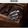 Adjustable Open Ring Men Women Sterling Dragon Claw Design Vintage Retro Statement Jewelry