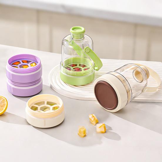 Eiswürfelform aus Silikon für Flaschen mit praktischem, herausnehmbarem Design, 380 ml, flexibel, mehrschichtig stapelbar, ideal für unterwegs