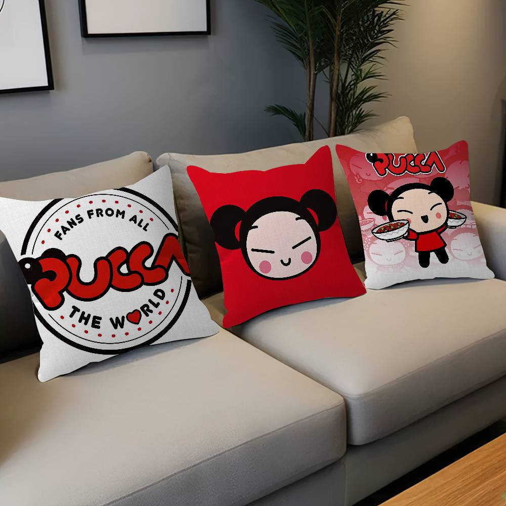 vintage Cartoon P-Pucca Cushion Cover Decorative Pillow Sofa Home Decor case pillow cases
