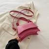 Trendy Street Style Pu Leather Handbag For Women Minimalist Square Shoulder Bag