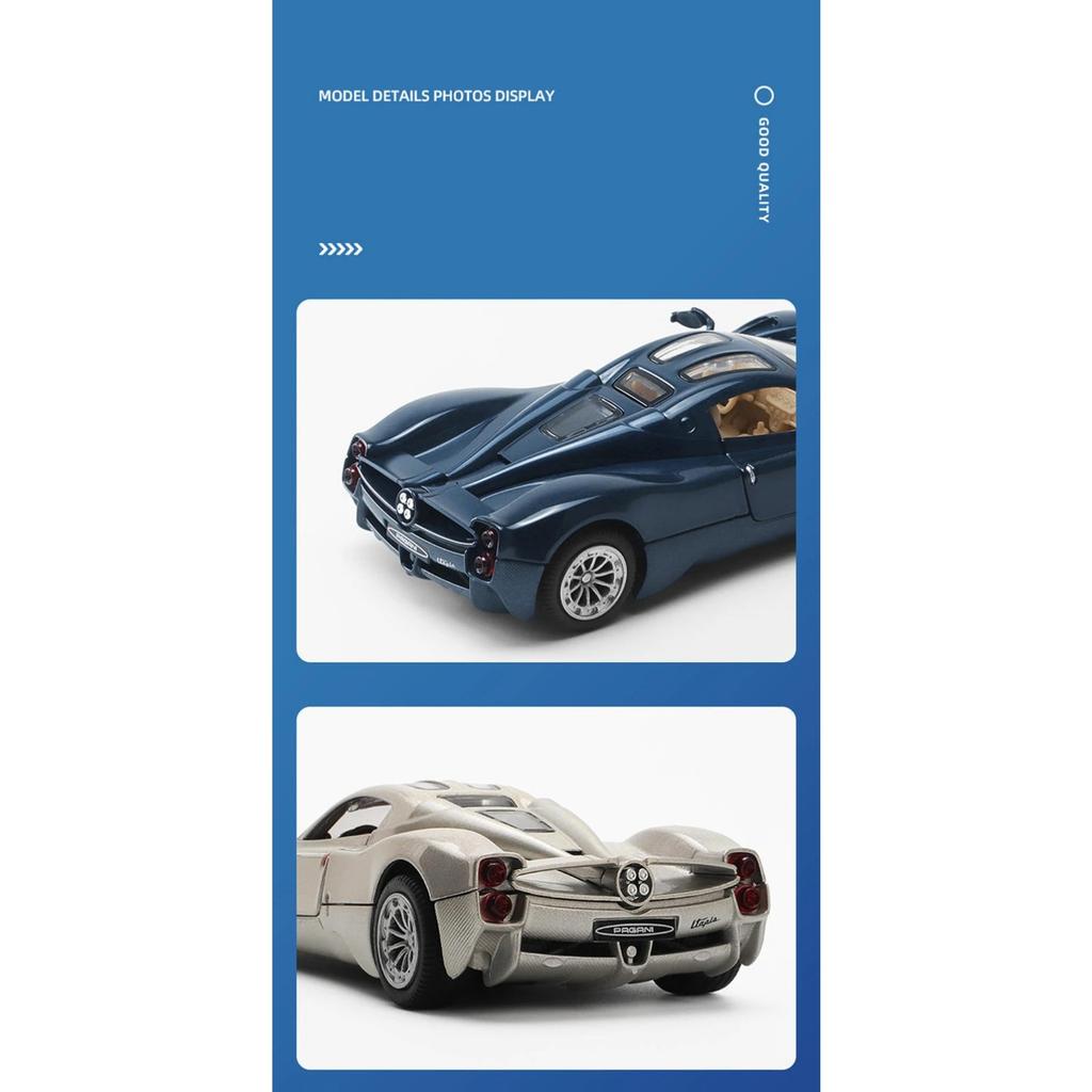 1/32 Pagani Utopia Alloy Sports Car Model Diecast Metal Racing Vehicle Car Model Simulation Sound Light Collection Kids Toy Gift