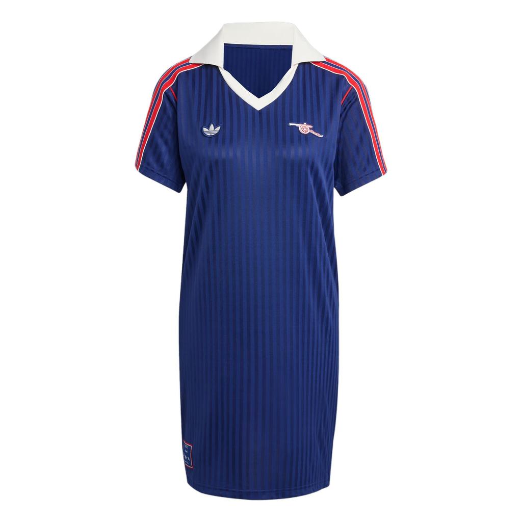 Adidas Originals X Arsenal Collaboration Terrace Icons Casual Fashion Versatile Comfortable Short Sleeve Dress Women Dresses Night-Sky JF0565