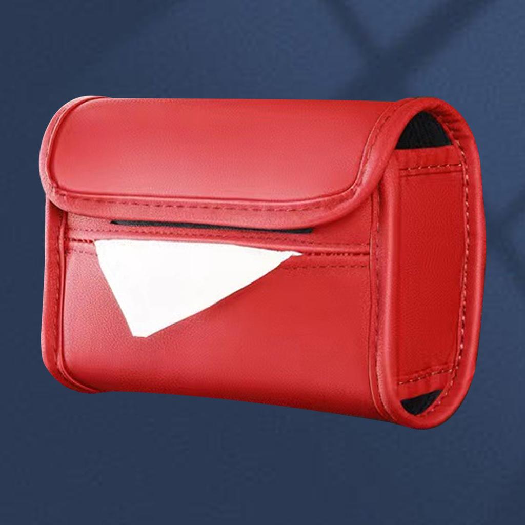Armrest Tissue Box Holder Wear Resistant Pu Leather Backseat Tissue Case Holder Napkin
