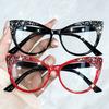 Chic Retro Cat-Eye Glasses for Women Men Full Frame Fashion Glasses Decorative Daily Wear