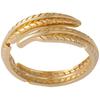 Elegant Retro Feather Ring: Gold-Plated s925 Sterling Silver for Women