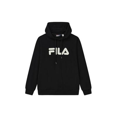 Fila Casual Loose Simple Classic Logo Hoodie Unisex Hoodies Black F51U238298F-BK
