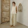 Peulaudeumali Pm_Lace Punch Sleeveless Top_Ivory
