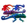 Mode 3D-gedruckte Drachen-Chamäleon-Figuren Mehrgelenkig Beweglich Simulation für Heimaccessoires Kindergeschenk Raumdekoration