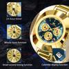 VA VA VOOM Brand Watch Men Sports Leisure Style Stainless Steel Strap Fashionable Oval Dial Multifunctional Running Second Watch