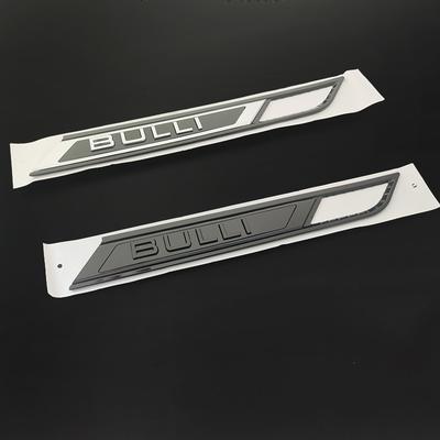 1 Pair New ABS BULLI Silver Glossy Black Fender Door Emblem for Multivan Car Styling Accessories