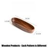 Walnut Oval Solid Wood Sushi Plate Bowl Japanese Platte Decorative Tray for Coffee Pastry Plate Wooden Tableware Kitchen Decor
