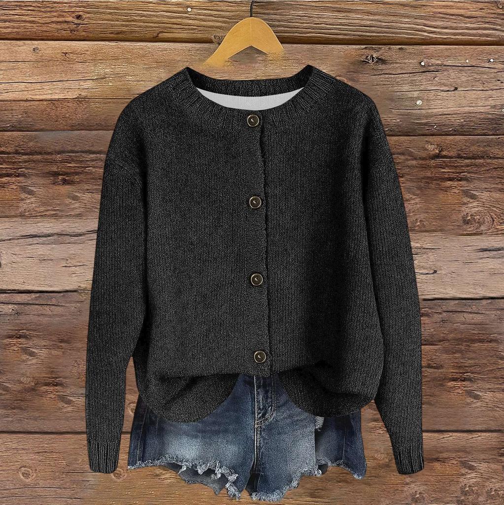 Women's Vintage Knit Button Cardigan Jacket