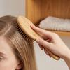 Bamboo Air Cushion Brush Men Women Scalp Massage Hair Comb Anti-static Portable Fluffy Hair Styling Detangling Paddle Brush