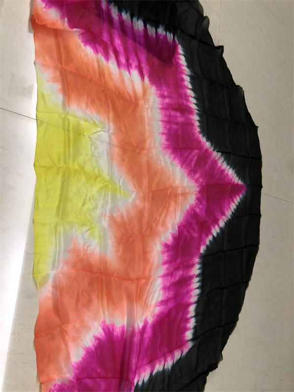 

Шелковая звезда полукруглая вуаль для танца живота (250x110см) - Сценический и танцевальный аксессуар 250x110cm