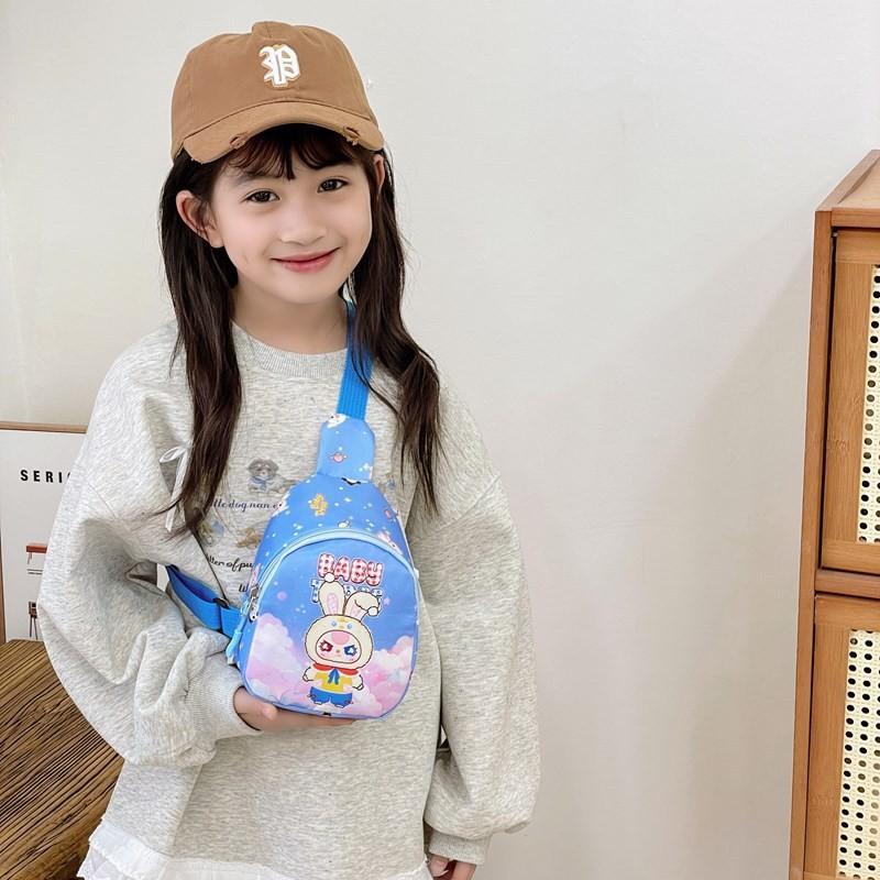 Baby Printed Three Children Shoulder Bag Outdoor Cartoon Crossbody Bag Chest