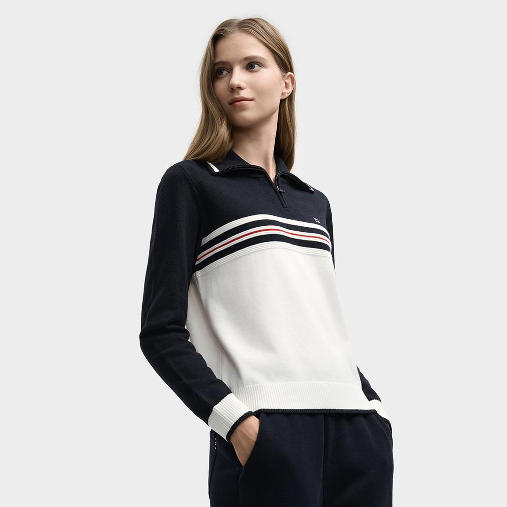 Fila Heritage Fashion Classic Simple Casual Versatile Comfortable Warm Long Sleeve Knit Sweater Women Sweater F11W548404FIV