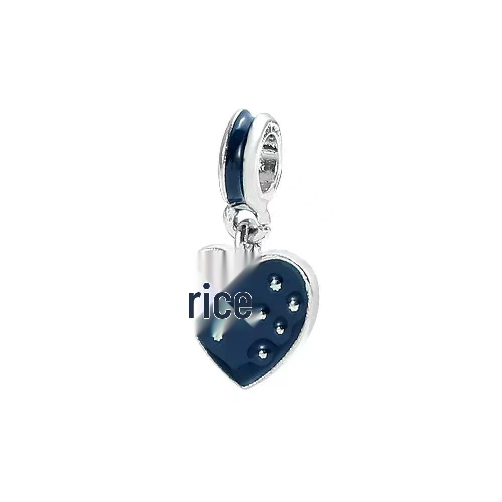 Pandora Alloy Drip Heart Beaded Bracelet: Rocking Horse & Bird Charms
