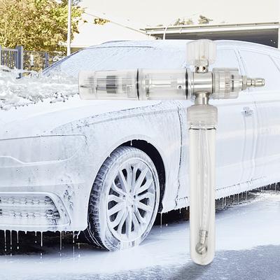 35ml Wasserschaumtopf mit 1/4-Zoll-Schnellanschluss Seifenschaumsprühflasche Verstellbarer Autowaschschaumsprüher für Autowäsche