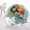 Krtek pattern, automatic folding umbrella, portable and foldable design, 8 ribs, a Christmas or birthday gift.
