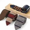 Klassische 7CM Herren Krawatten Gestrickte Krawatte Streifen Uni Formell Bräutigam Hochzeit Business Strick Krawatte Krawatten Zubehör