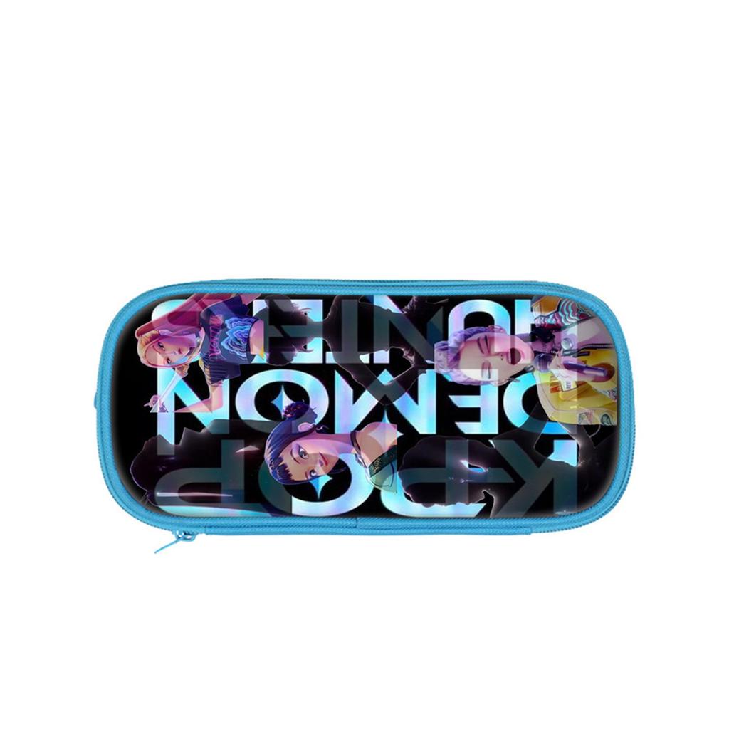 Student Blue Double-layer Pencil Case Kpop/ Witch Hunting Girl Group Student Storage Stationery Bag Pencil Bag