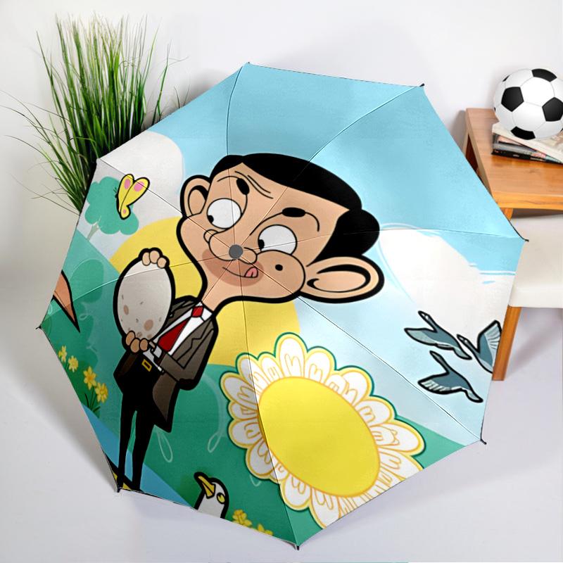 Mr. Bean's Adventure Umbrella Folding umbrella, automatic umbrella 8-Frame for Travel, camping Use Gift for Halloween Christmas