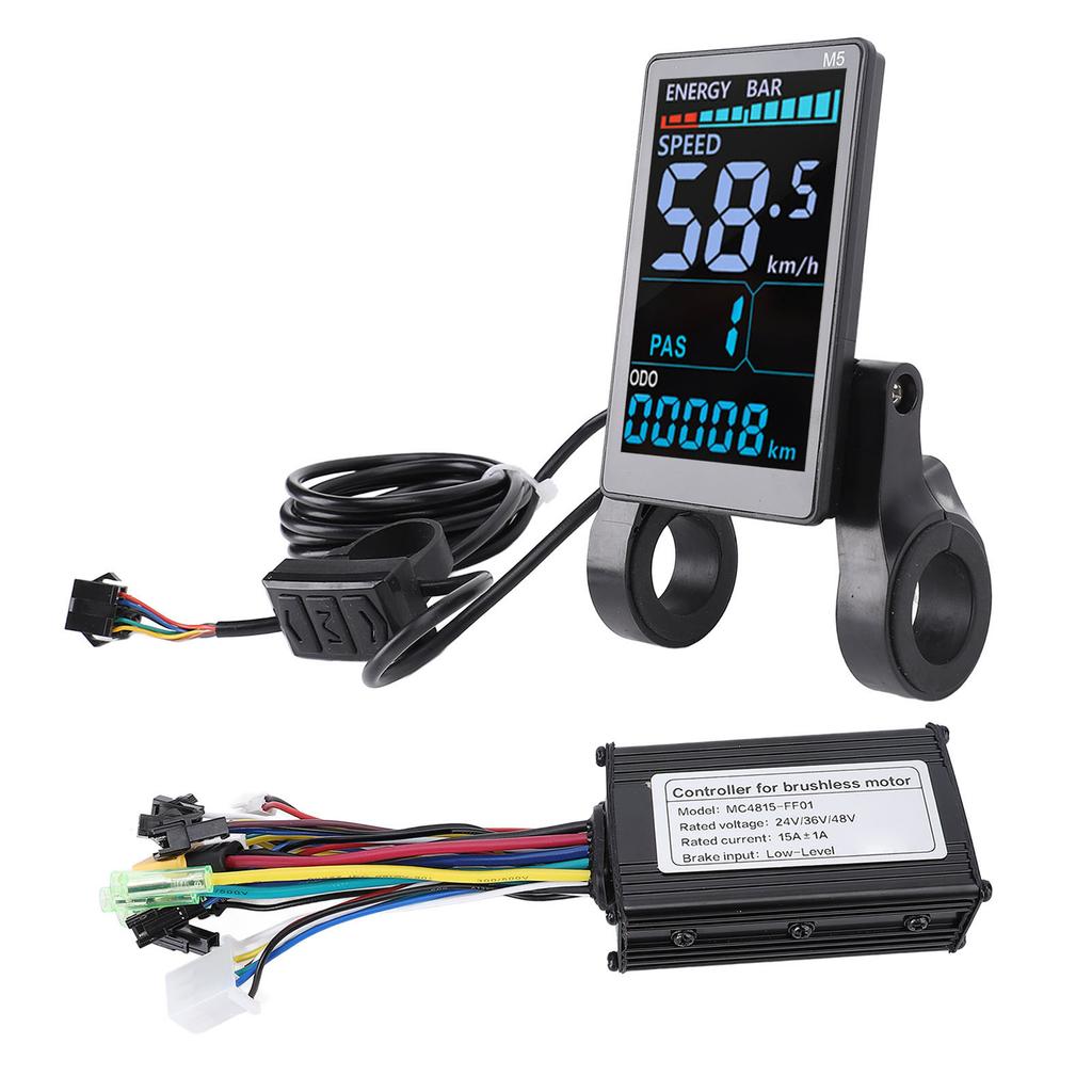 Ebikes Controller, 36V 48V 250W 350W Aluminum Alloy Brushless Motor Controller 3 Mode Control with LCD Display for Electric Scooter Bike