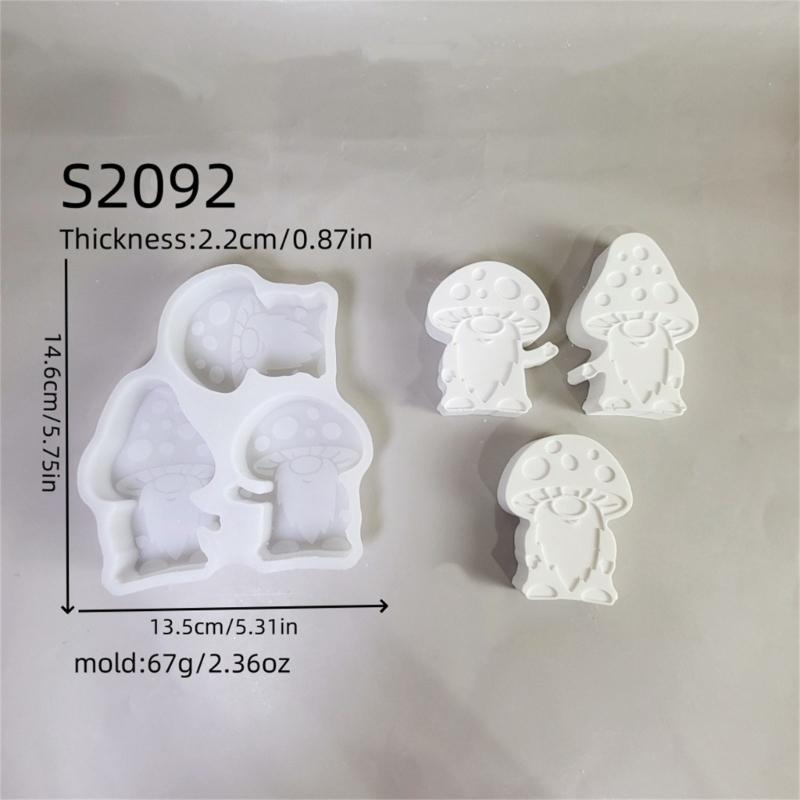 Reusable Mushroom Silicone Craft Molds Durable Candle Casting Creative Decoration For DIY Projects And Home Art